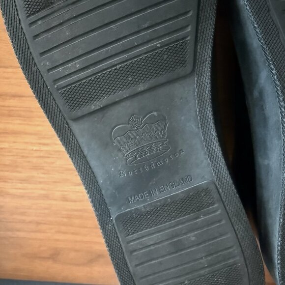 Crown Northampton Overstone Derby Shoes Black Leather Size UK 9 - Picture 9 of 11